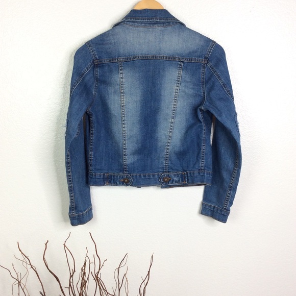 HUDSON Elbow Patch Kids Denim Jacket Size S - Picture 2 of 8